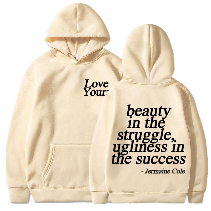 Cole Dreamville Love Yourz Lyrics Print Hooded Vintage Fas - Fashion - Your-Look