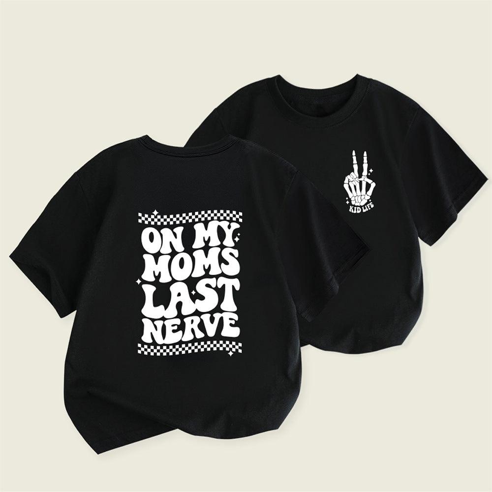 Letter Print Casual Round Neck Children T-shirt - - Your-Look