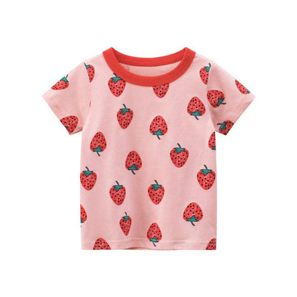 New Girls Strawberry Short-Sleeved T-Shirt Wholesale -  - Your-Look