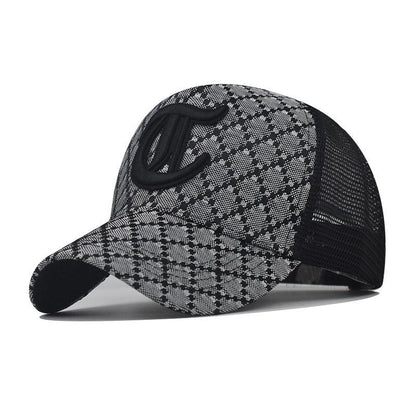 Plaid C Letter Baseball Cap For Men And Women - Fashion - Your-Look