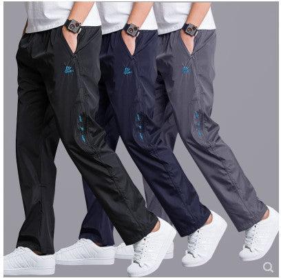 Polyester Slippery Loose Thin Section Breathable Quick-Drying Weatherproof Straight Mesh Pants - Fashion - Your-Look