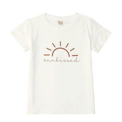 Pure Elegance: Girl Baby Simple White Cotton Short Sleeve Shirt | Classic Style for Little Ones