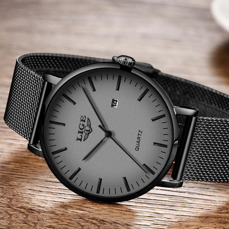 Quartz Waterproof Watch with Mesh Belt