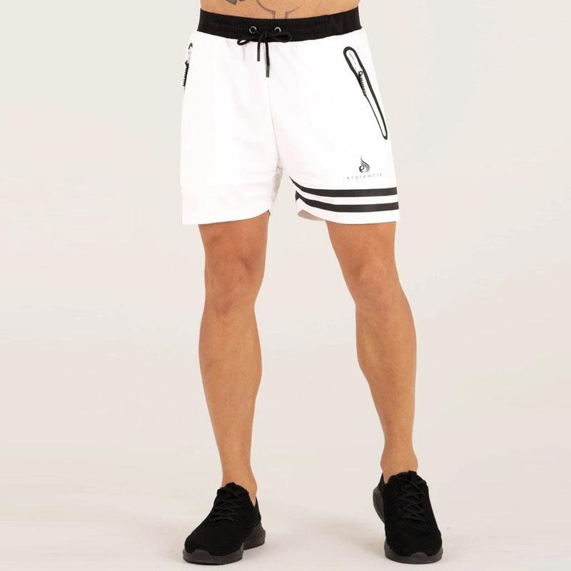 Quick-drying Slim Fit Running Unilateral Striped Sports Shorts Men - Fashion - Your-Look