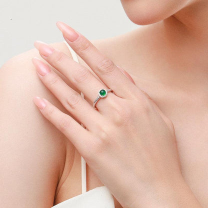Radiant Elegance: S925 Sterling Silver Green Agate Ring with 14K Gold Plating - Your-Look