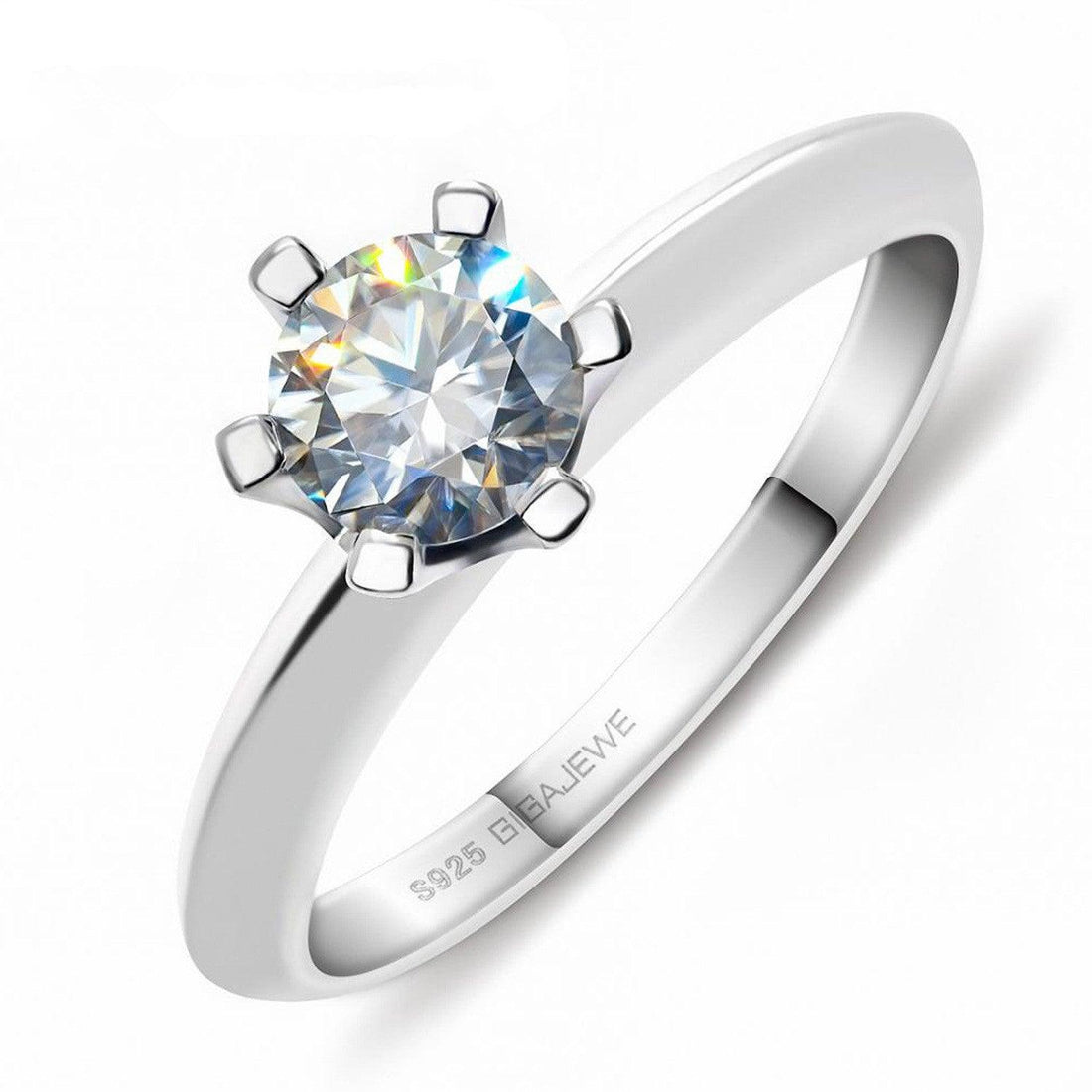 Radiant Glow: 925 Silver Ring with Colored Moissanite Gemstone - Your-Look