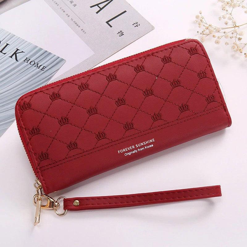 Regal Elegance: Single Zip Clutch Wallet for Women - Your-Look