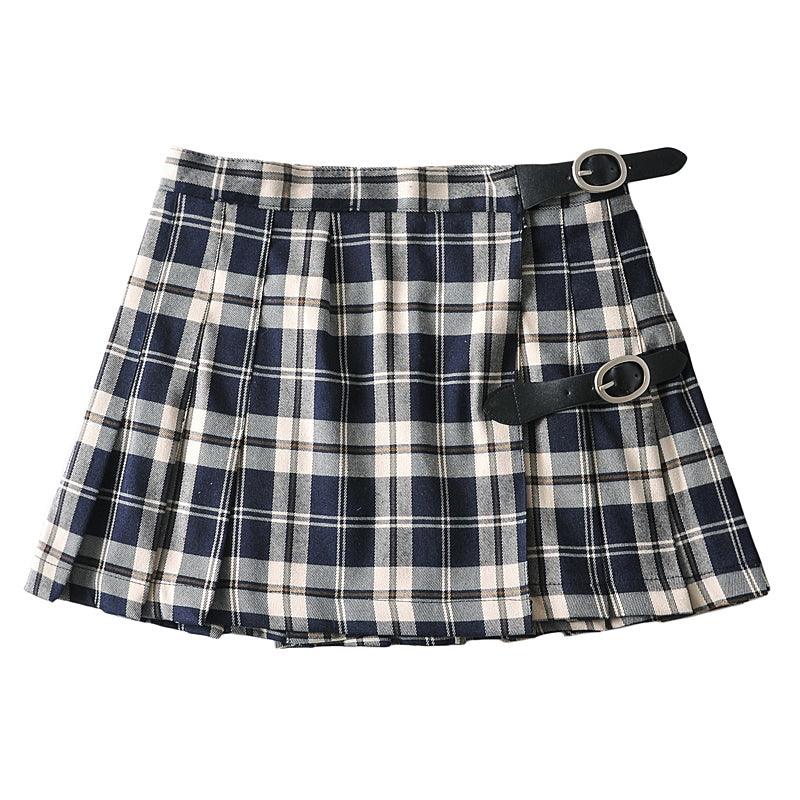Retro Plaid Pleated Skirt - Your-Look