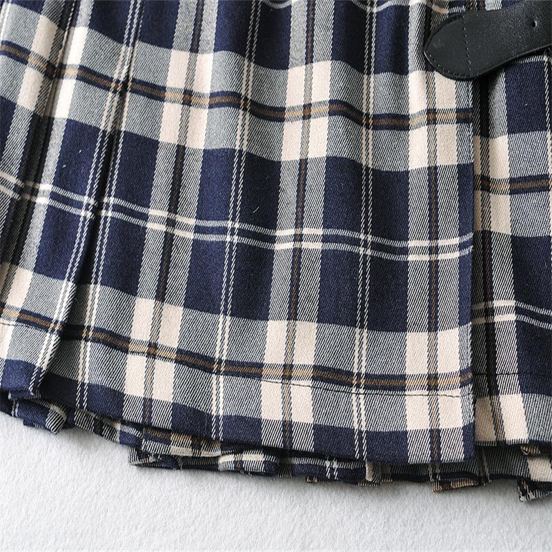 Retro Plaid Pleated Skirt - Your-Look
