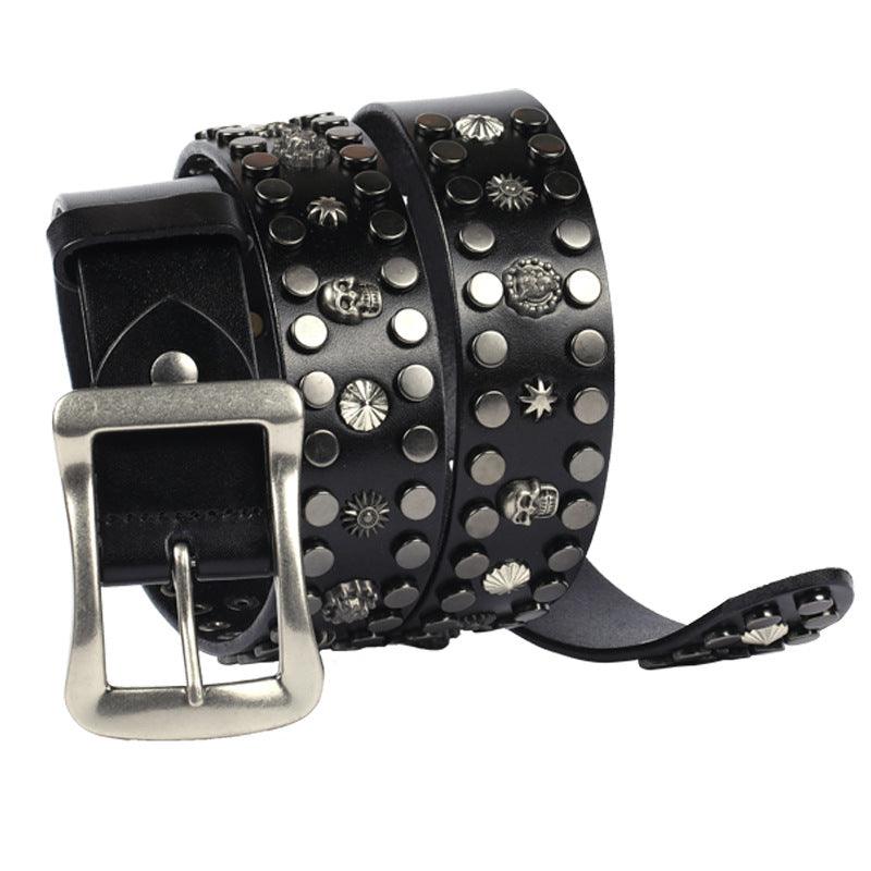 Rivet Punk Genuine Leather Belt