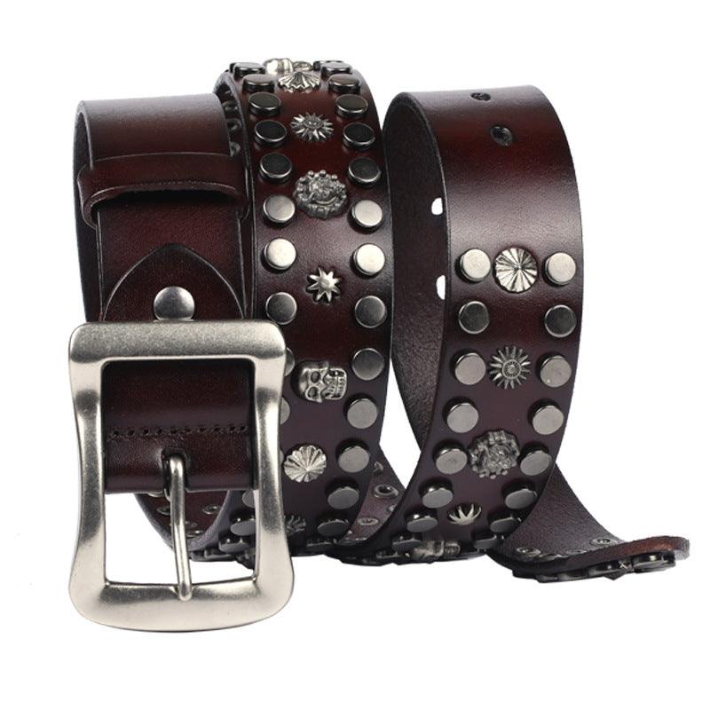 Rivet Punk Genuine Leather Belt