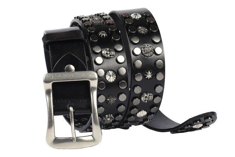 Rivet Punk Genuine Leather Belt