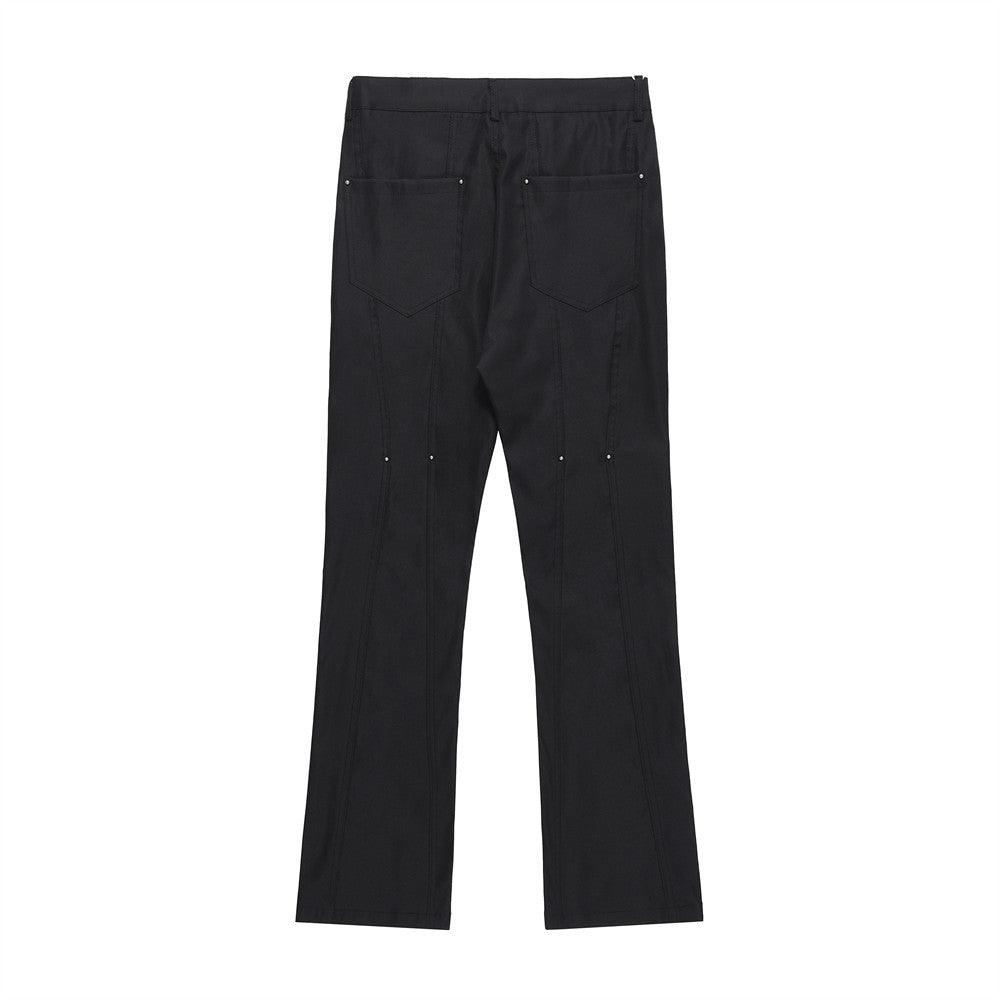 Rivet Slightly Flared Casual Men High Street Suit Pants - Fashion - Your-Look