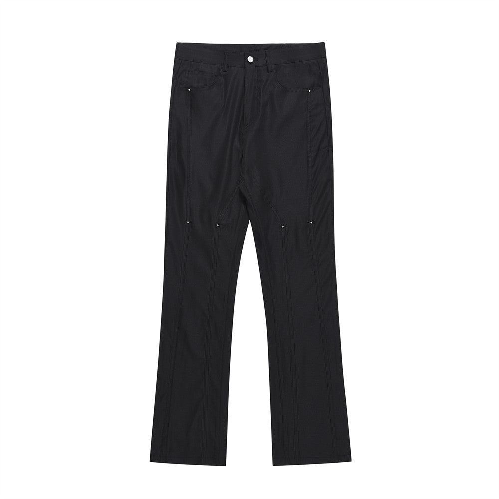 Rivet Slightly Flared Casual Men High Street Suit Pants - Fashion - Your-Look