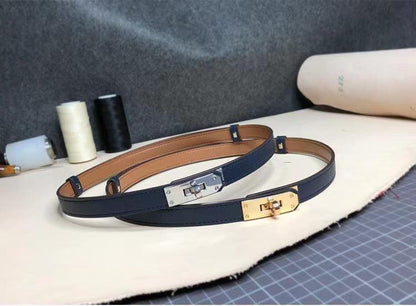 Rotating Buckle Leather Thin Belt: Versatile All-Match Accessory for Women - Your-Look
