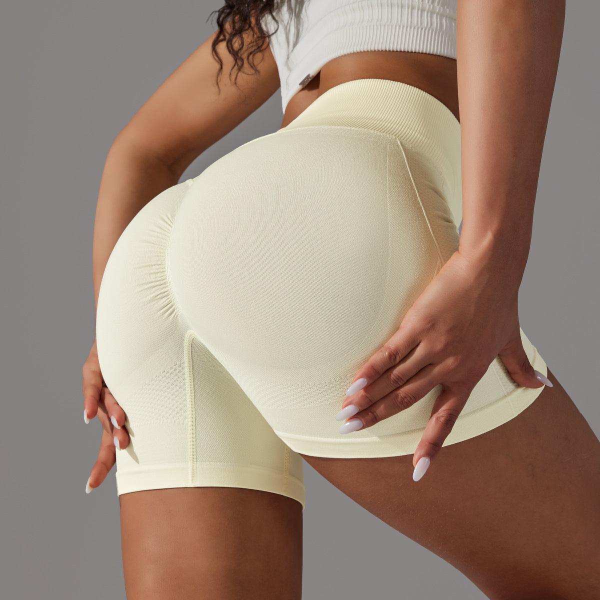 Seamless Tight Belly Trimming Hip High Elasticity Yoga Shorts - Your-Look