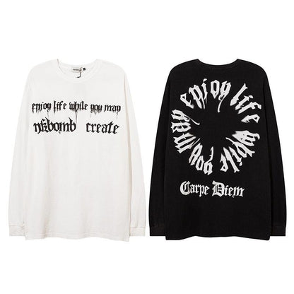 &quot;Seize the Day&quot; Long Sleeve Top - Embrace Every Moment with &quot;Carpe Diem&quot;