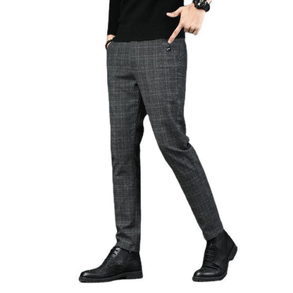 Slim Fit Stretch Straight For Work Youth Business Men&