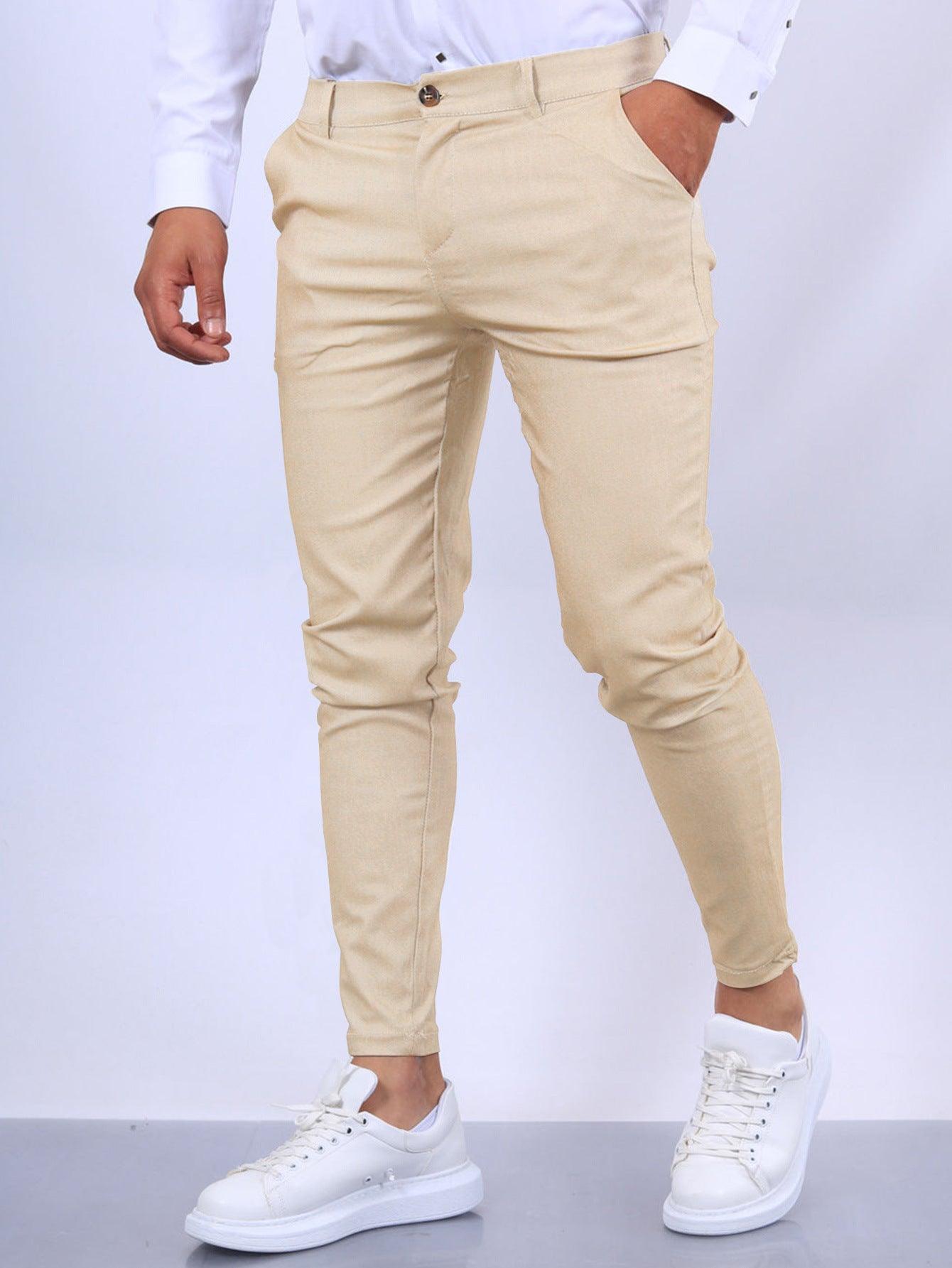 Solid Color Textured Casual Tappered Pants - Fashion - Your-Look