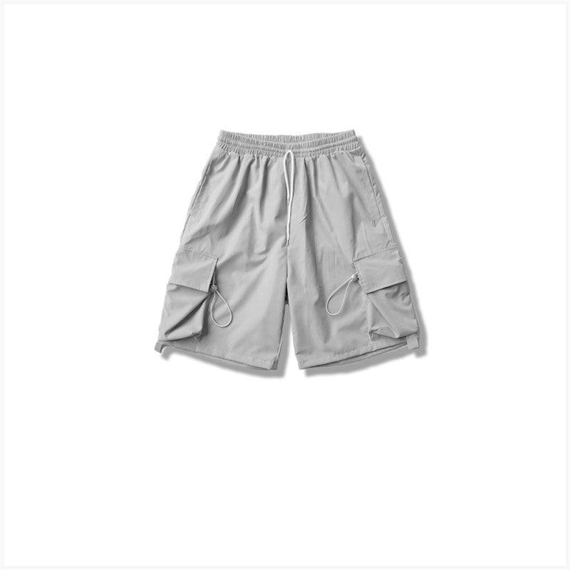 Solid Color Wild Big Pocket Cargo Shorts - Fashion - Your-Look