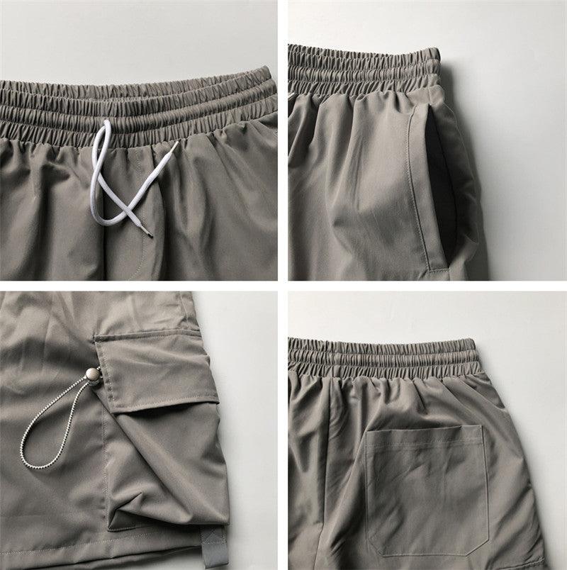 Solid Color Wild Big Pocket Cargo Shorts - Fashion - Your-Look