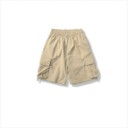 Solid Color Wild Big Pocket Cargo Shorts - Fashion - Your-Look