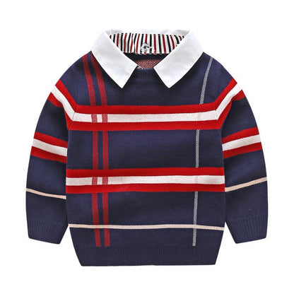 Boys plaid jacquard sweater -  - Your-Look