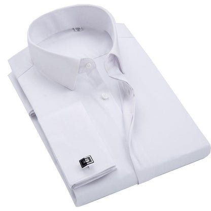 Sophisticated Elegance: French Cufflinks Bamboo Fiber Long Sleeve Shirt | Luxurious Comfort with Timeless Style