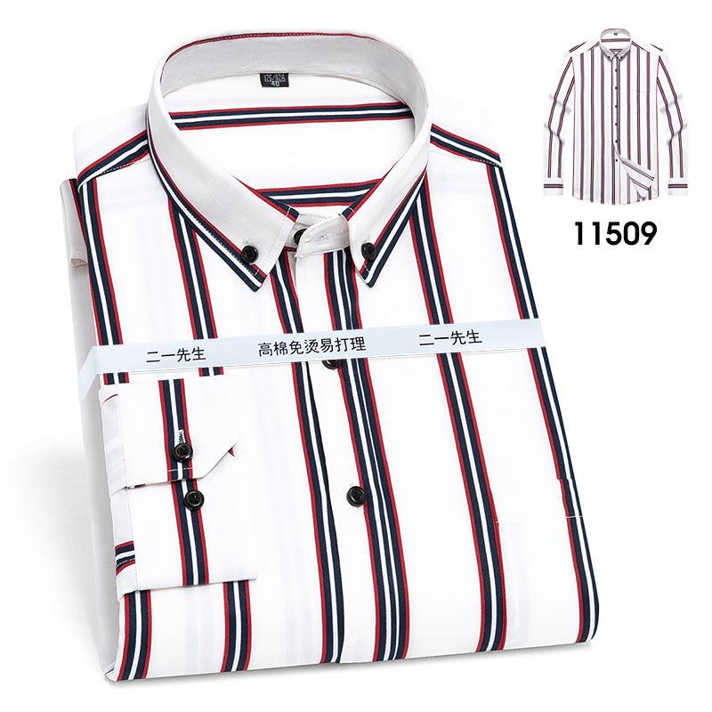 Sophisticated Style: Vertical Stripes Business Casual Shirt for Men | Elevate Your Professional Wardrobe