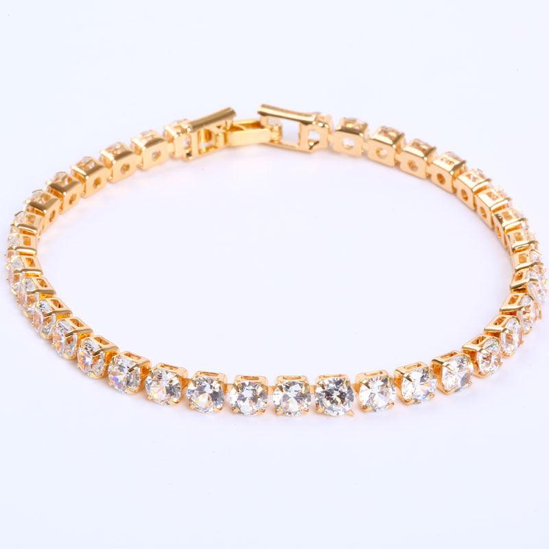 Sparkling Cubic Zirconia Tennis Bracelet: Iced Out Crystal Chain Jewellery for Women - Your-Look