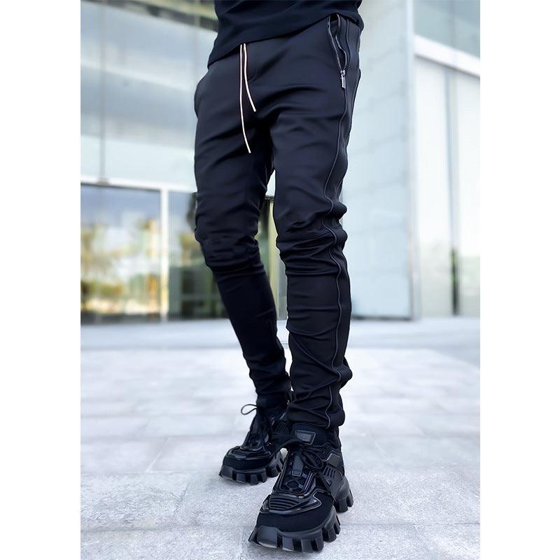 Spring And Autumn Cargo Pants Male Popular Elastic Bag Reflective - Fashion - Your-Look