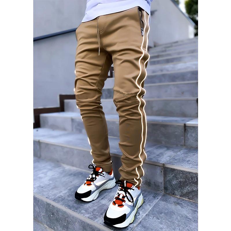 Spring And Autumn Cargo Pants Male Popular Elastic Bag Reflective - Fashion - Your-Look