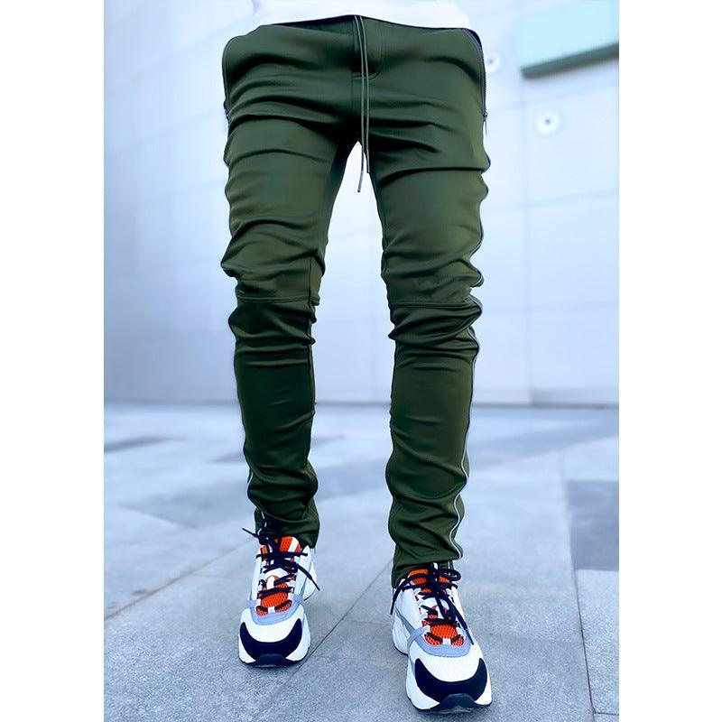 Spring And Autumn Cargo Pants Male Popular Elastic Bag Reflective - Fashion - Your-Look