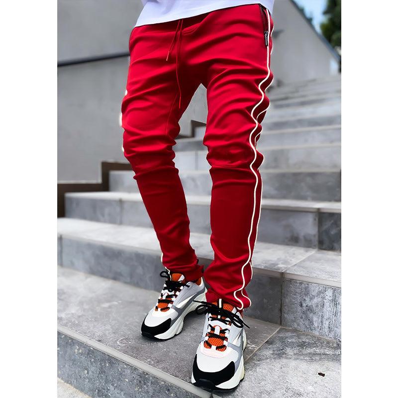 Spring And Autumn Cargo Pants Male Popular Elastic Bag Reflective - Fashion - Your-Look