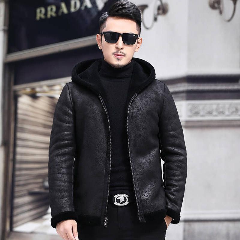 Stay Cozy and Stylish with our Double-Sided Sheep Shearing Jacket for Men - Your-Look