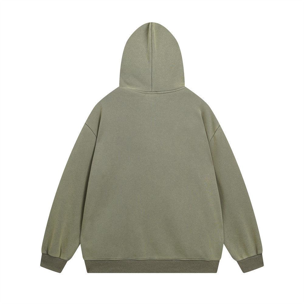 Street Depressed Cross Velvet Padded Hooded Sweatshirt - Fashion - Your-Look