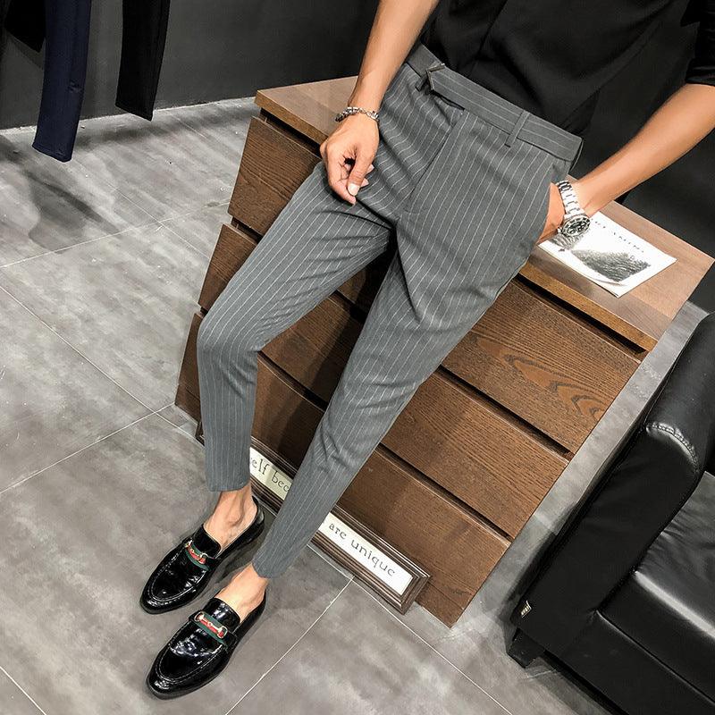 Striped cropped pants handsome business trousers - Fashion - Your-Look