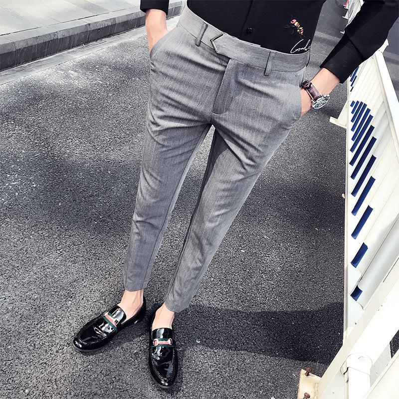 Striped cropped pants handsome business trousers - Fashion - Your-Look