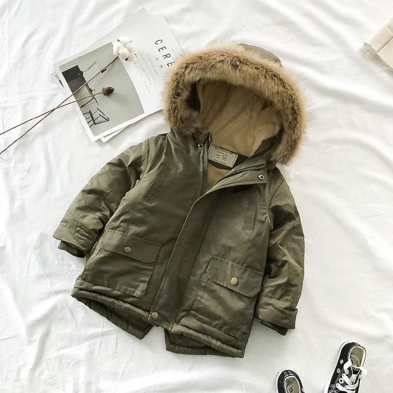 Stylish and Warm: Hooded Boys Padded Jacket for Cold Weather Adventures