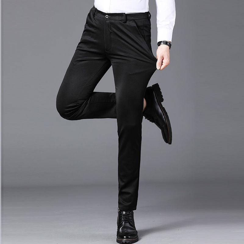 Suit Pants Middle-aged High Elastic Casual Pants Men&