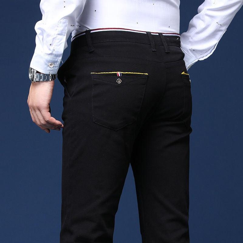 Suit Pants Middle-aged High Elastic Casual Pants Men&