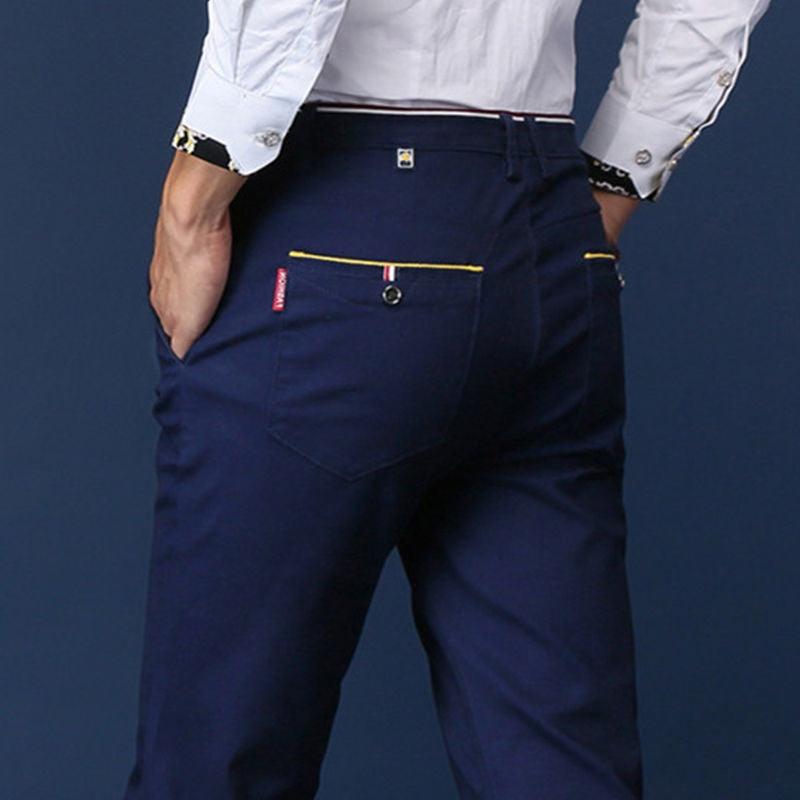 Suit Pants Middle-aged High Elastic Casual Pants Men&