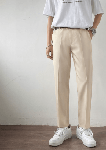 Suit Trousers Slim Fit Summer Drape Small Feet Ninth Trousers - Fashion - Your-Look