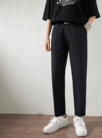 Suit Trousers Slim Fit Summer Drape Small Feet Ninth Trousers - Fashion - Your-Look