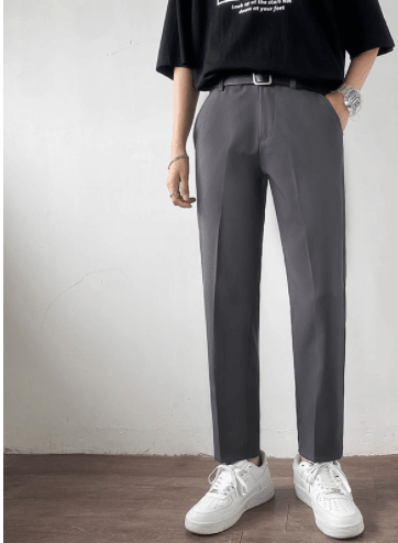 Suit Trousers Slim Fit Summer Drape Small Feet Ninth Trousers - Fashion - Your-Look