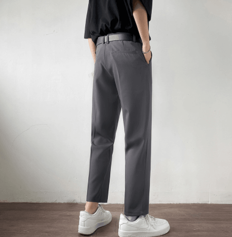 Suit Trousers Slim Fit Summer Drape Small Feet Ninth Trousers - Fashion - Your-Look