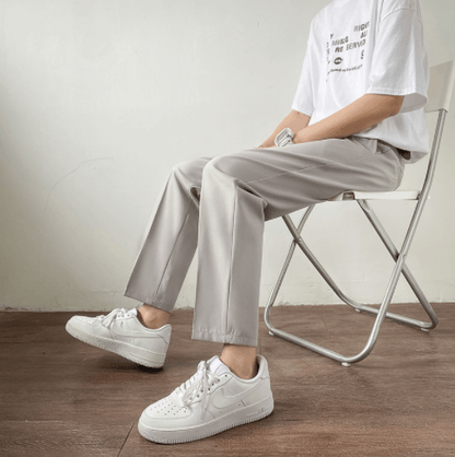 Suit Trousers Slim Fit Summer Drape Small Feet Ninth Trousers - Fashion - Your-Look