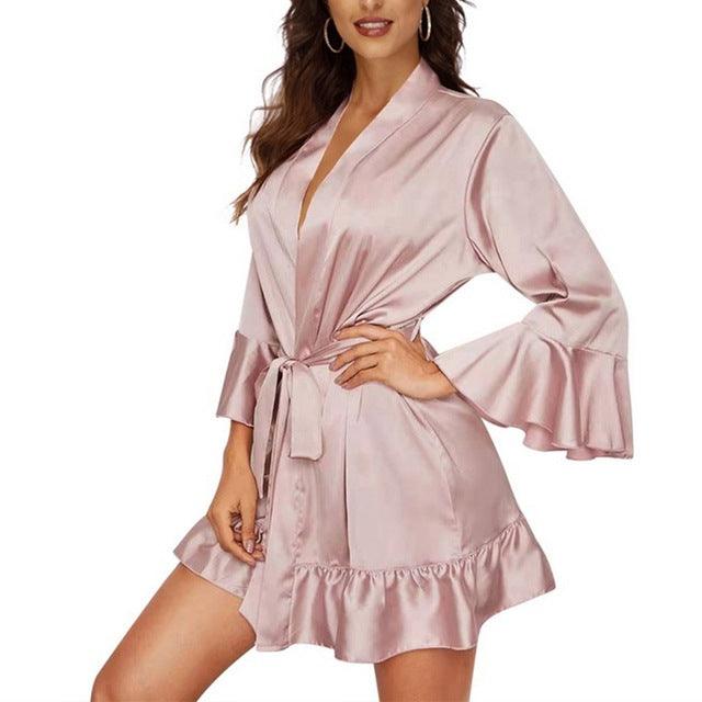 &quot;Sultry Allure&quot; Ladies Print Sexy Robe - Unveil Your Irresistible Charm - Your-Look