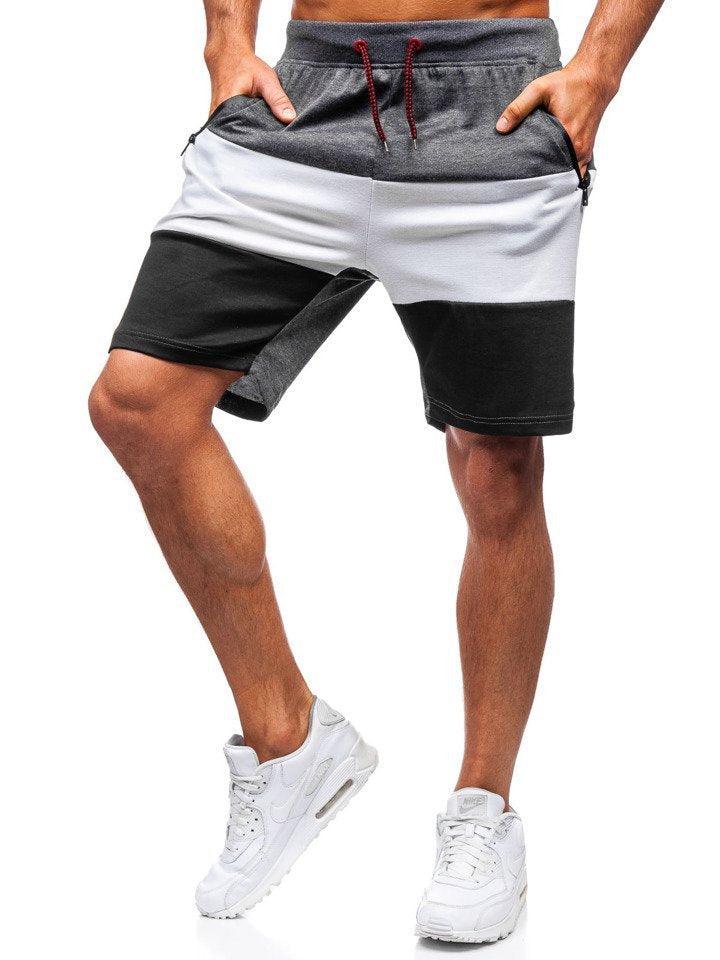 Summer New Shorts Fashion Trend Stitching Drawstring Sports Shorts - Fashion - Your-Look