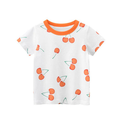 Fashion Summer Print Girls Short Sleeve T-shirt -  - Your-Look